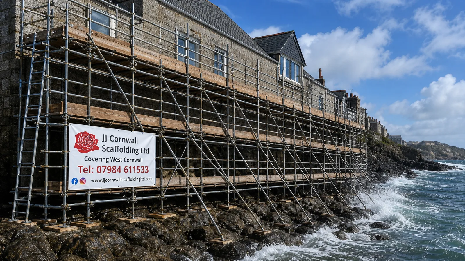 JJ Cornwall Scaffolding working across Cornwall