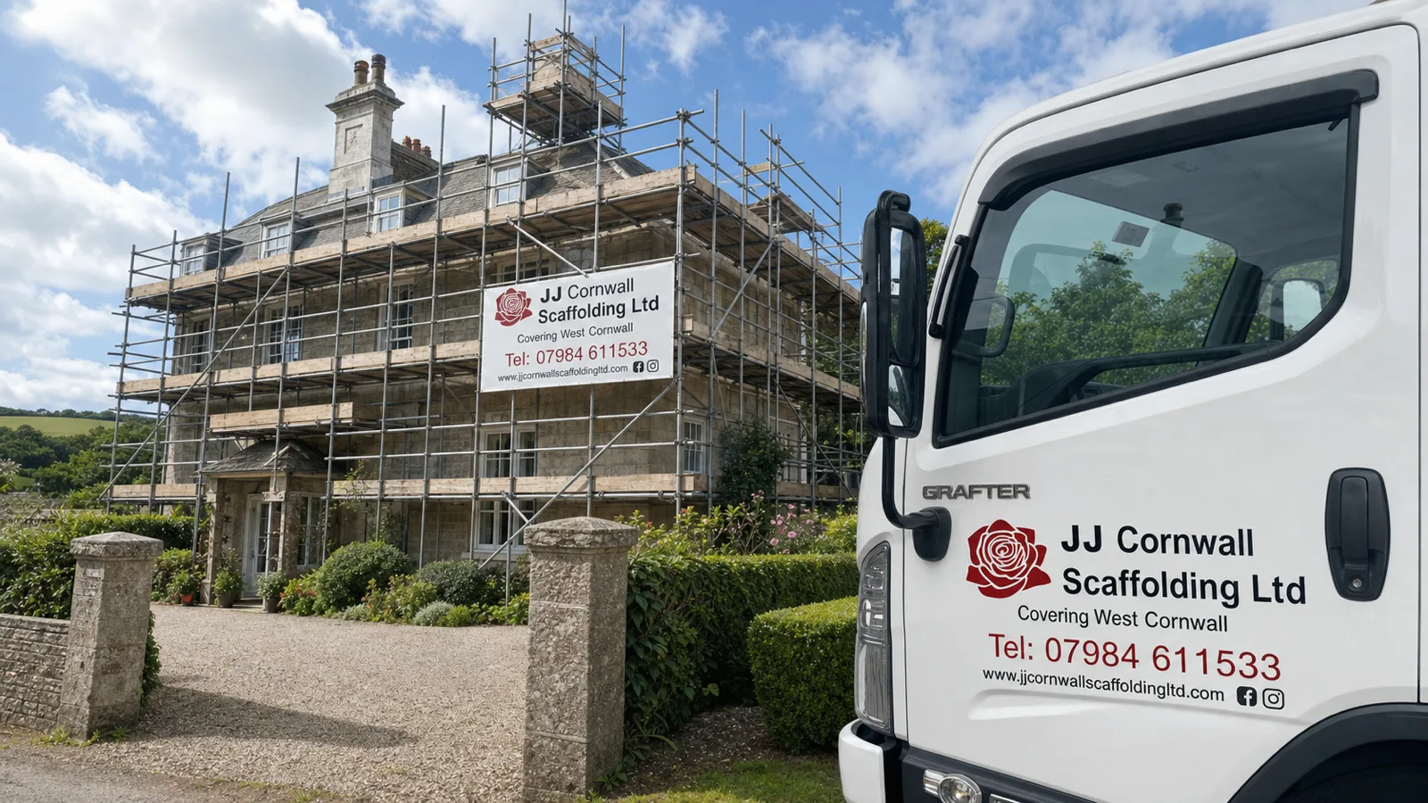 JJ Cornwall Scaffolding services across Cornwall