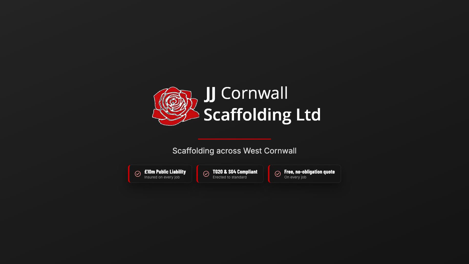 JJ Cornwall Scaffolding brand film